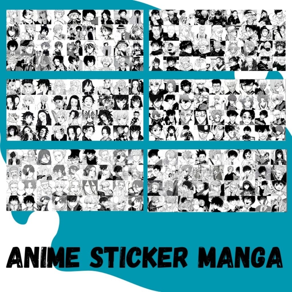 ANIME MANGA STICKER 3.5X3.5CM 36 ชิ้น || ANIME MANGA STICKERS GET 36 ชิ้น MANY ANIME VARIATIONS ขนาด