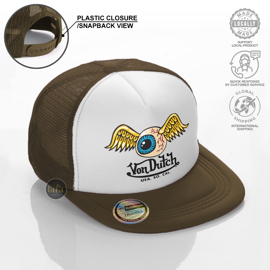 Von Dutch Snapback หมวกตาข่าย Trucker Distro Skena Starboy Kalcer เครื่องประดับผู้ชาย