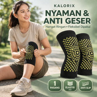 Deker Lutut Elastis Nyaman Knee Support Harian Anti Slip Breathable Wormwood Pelindung Lutut Untuk Aktivitas Rumah Jalan Santai Olahraga Ringan
