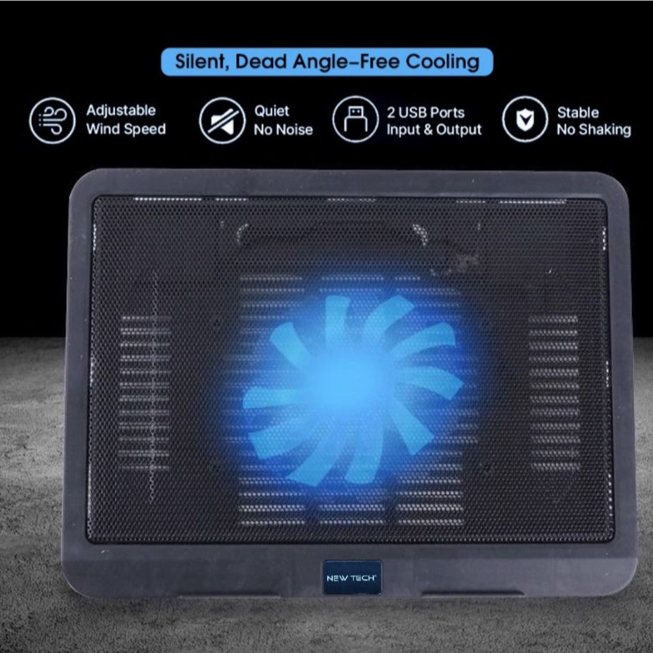 STAND COOLIG PAD COOLER LAPTOP COOLING FAN NEWTECH NT-191 / ADJUSTABLE LAPTOP PAD COOLING FAN NEWTEC