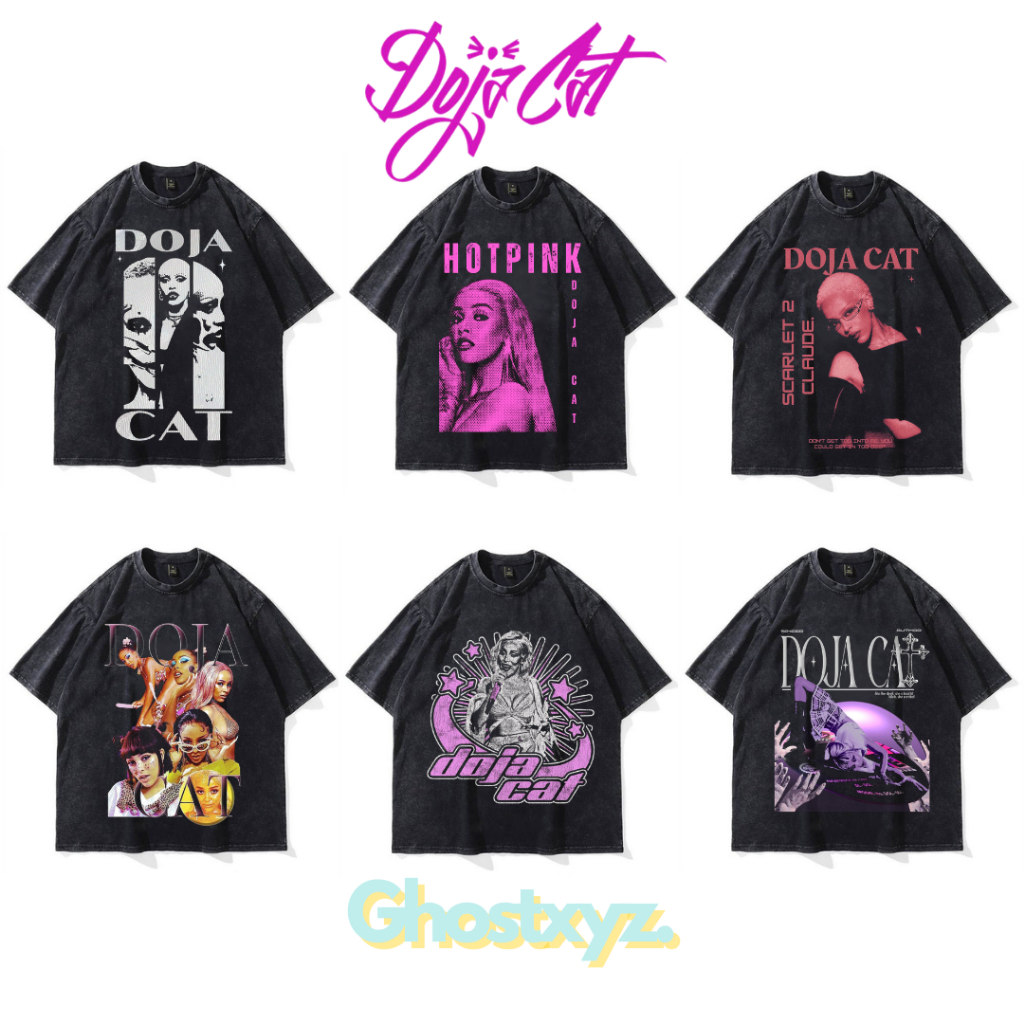 เสื้อยืด Ghostxyz Doja Cat Wash Oversize Vintage Tee