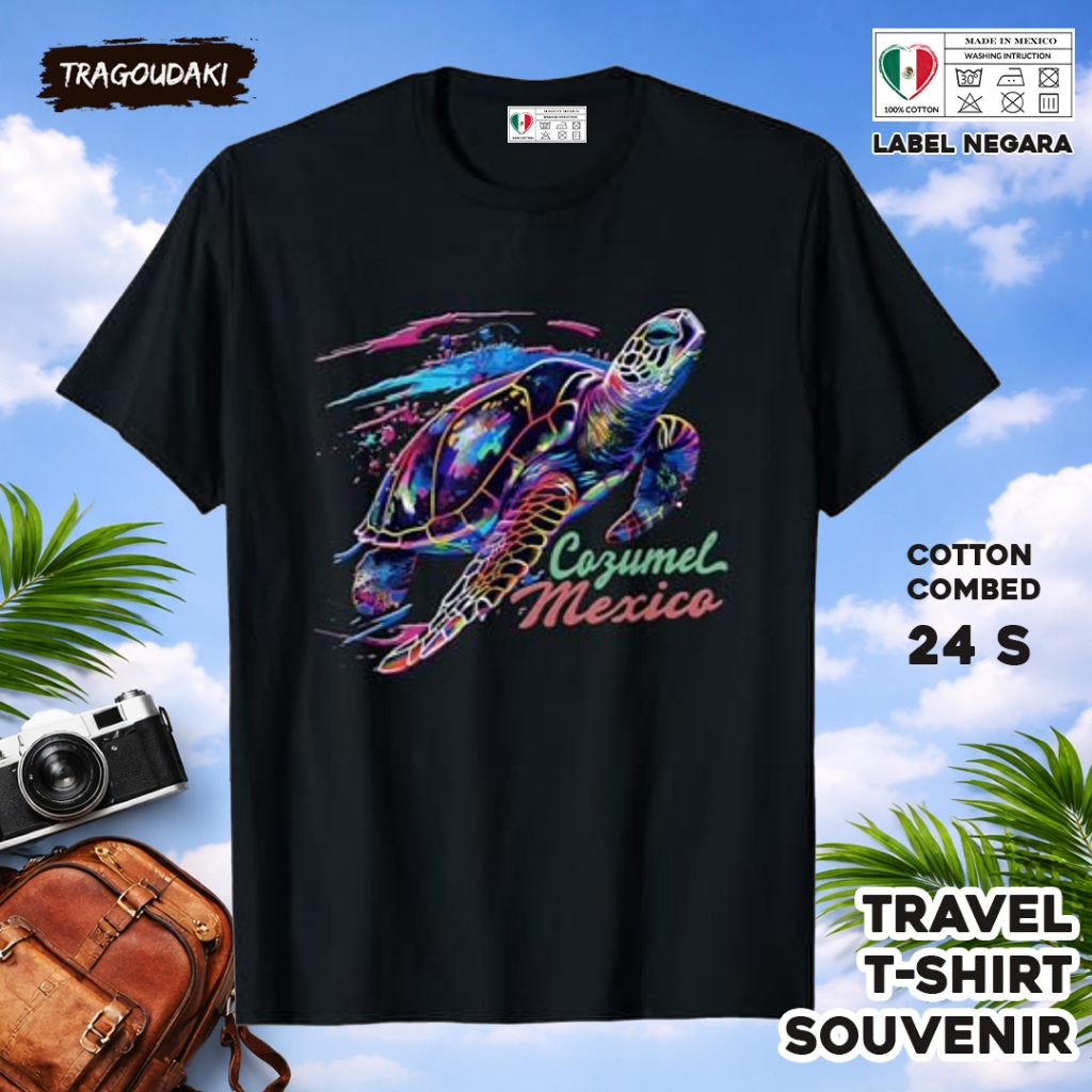 MEXICO ของที่ระลึก T-SHIRT MEXICO 15 Tag ของที่ระลึก เสื้อเชิ้ตทําจากผ้าฝ้ายหวี 24s