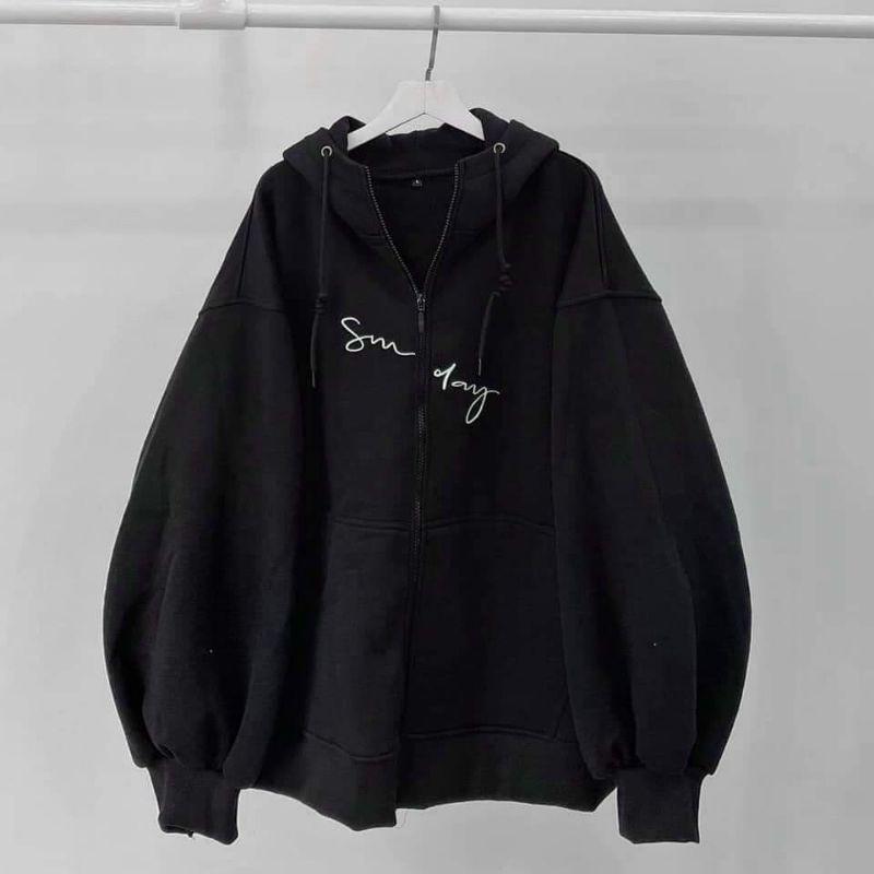 ขนาดใหญ่ซิปHoodie SUNDAY VIBES (S - 7XL) ขนาดใหญ่ซิปJacsketสาวเกาหลีUlzzangสไตล์SOMEDAY SML XL XXL X