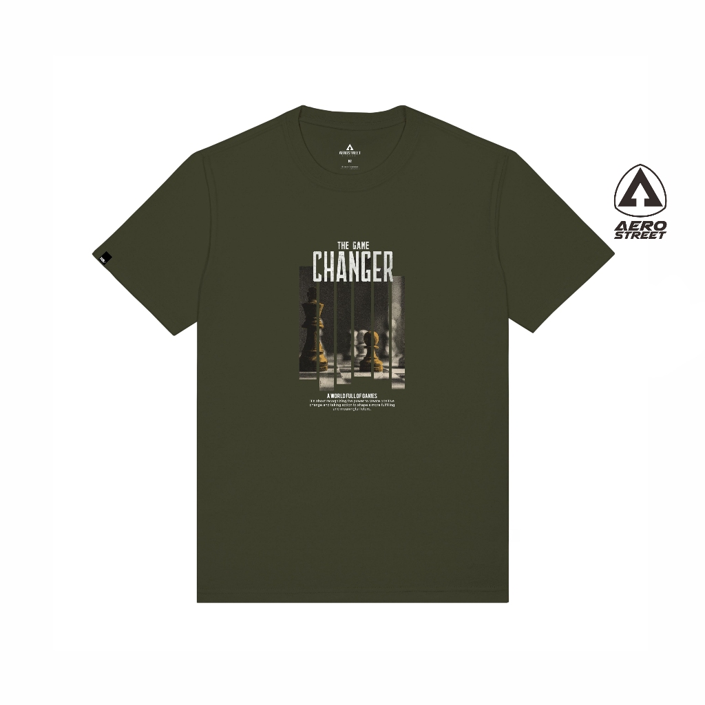 HIJAU Aerostreet T Shirt Game Changer Army Green Tshirt AACAA