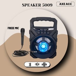 Speaker Bluetooth 5009 Mini 3 inch Portable Karaoke FREE MIc