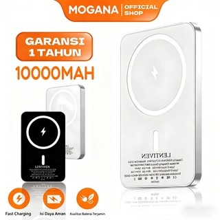 MOGANA LENTIVEN Powerbank Wireless 10000Mah Mini Fast Charging Magsafe Magnetic 20W For Iphone Garansi 1 Tahun CW013J