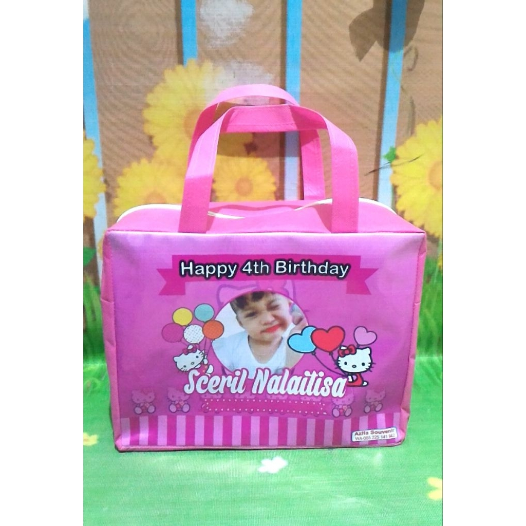 ซิปกระเป๋าของที่ระลึกวันเกิดเด็ก / ซิปการ์ตูน HELLO KITTY CUSTOM สีเต็มรูปแบบ