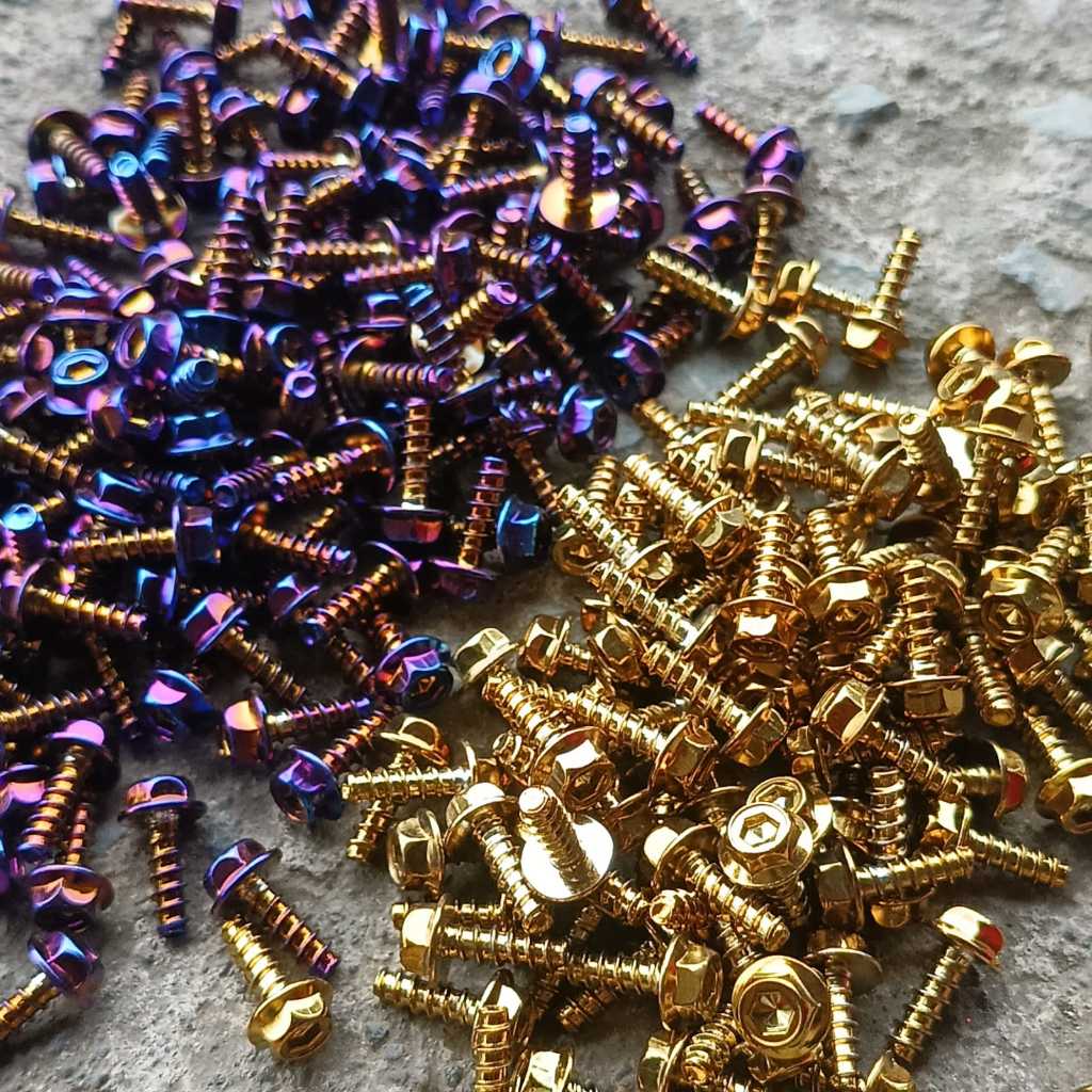 YAMAHA STAINLESS BODY BOLT GOLD TWOTONE WHOLESALE CAN NONFLOWER NON ดอกไม้นําเข้าเดิม 20PCS 10 PIECE
