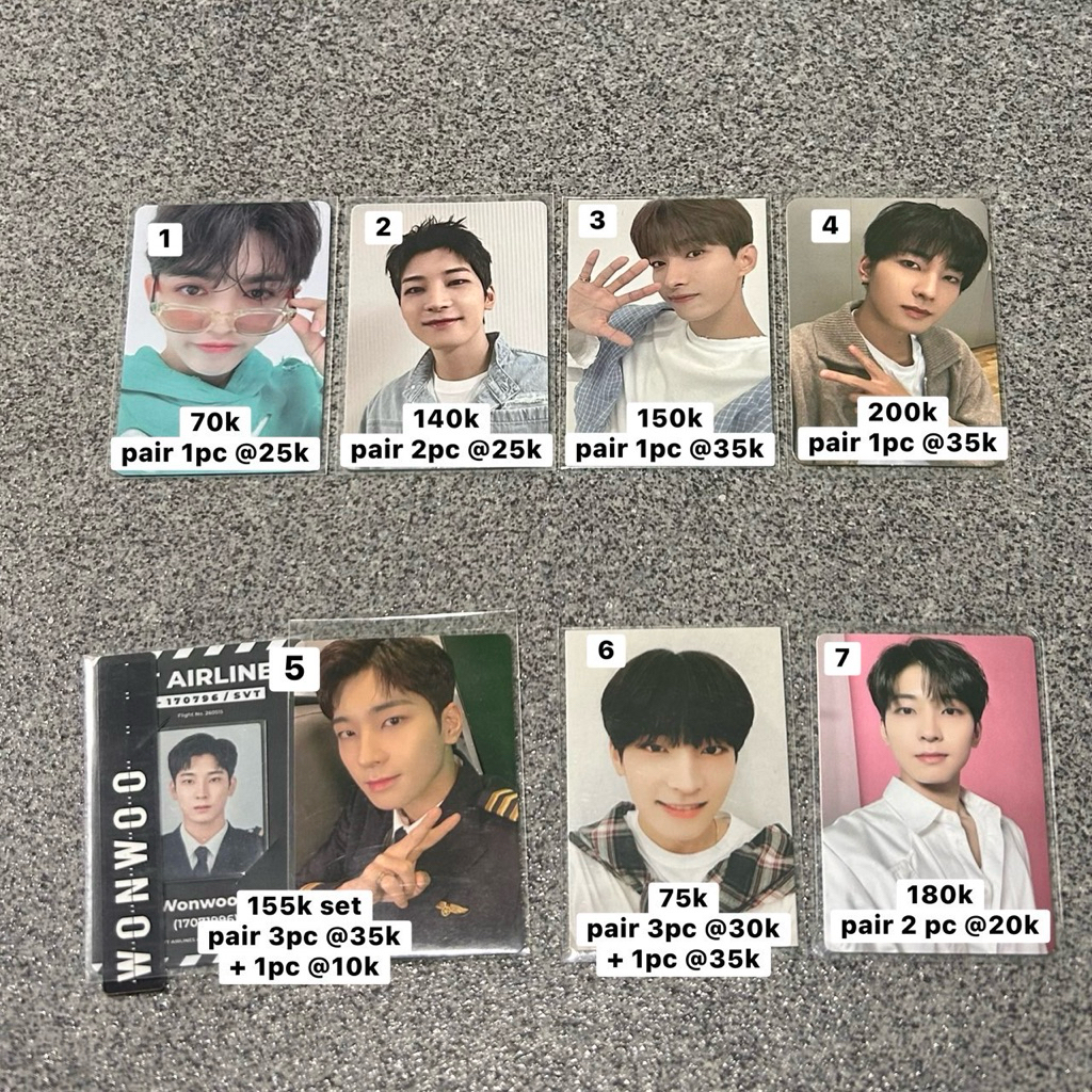 ลดล้างสต๊อก All About Seventeen Photocard Album Non Album Wonwoo SCoups DK Mingyu Hoshi Jeonghan Pho