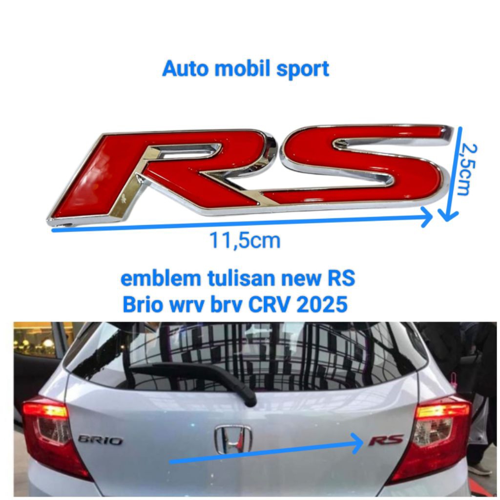 MERAH Honda new RS red Brio wrv brv CRV 2025 สัญลักษณ์โลโก้