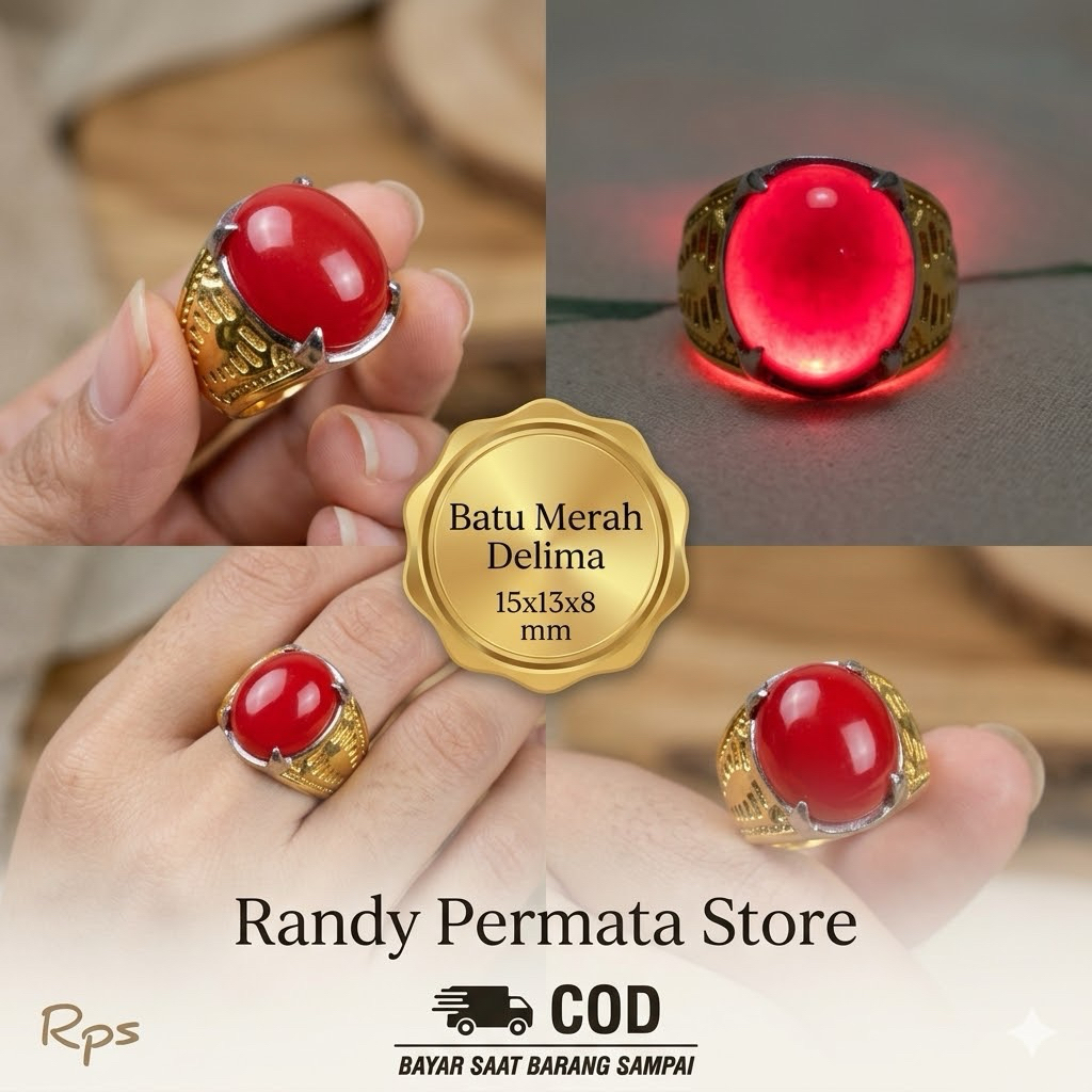 MERAH Viral Red Garnet Stone Soecano เรืองแสงในน้ํา