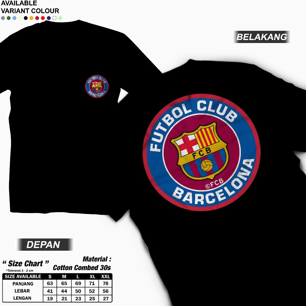 เสื้อยืด Barca Futbol Club LaLiga - เสื้อยืดฟุตบอล - เสื้อยืด Unisex Combed 30S