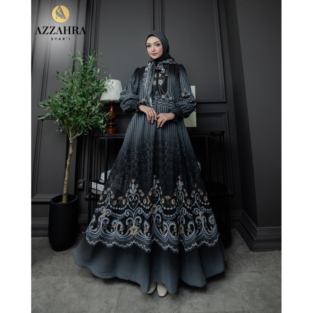 ชุด Syari Gamis Latifa ที่สวยงาม By Azzahra Original / Modern Syari Gamis / Premium Syari Gamis