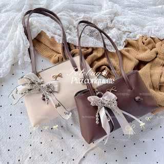 Tas Wanita Ribbon Bag Premium – Handbag Pita Elegan Kekinian Viral