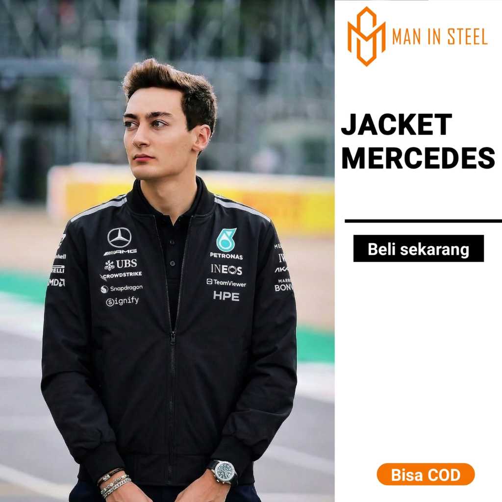 ร่มชูชีพล่าสุด Mercedes Style F1 Formula 1 Racing Bomber Jacket