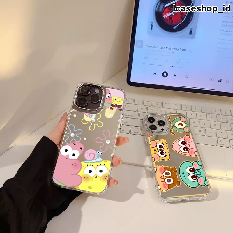 BEST FRIENDS IN SEA MIRROR HEBE CASE สําหรับ REALME 7i C11 C12 C15 C17 C20 C21Y C25 C25Y C30 C30S C3