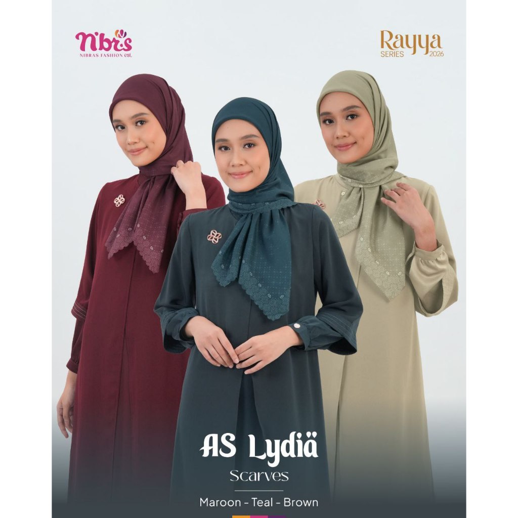 LYDIA SCARVES SQUARE HIJAB โดย NIBRAS