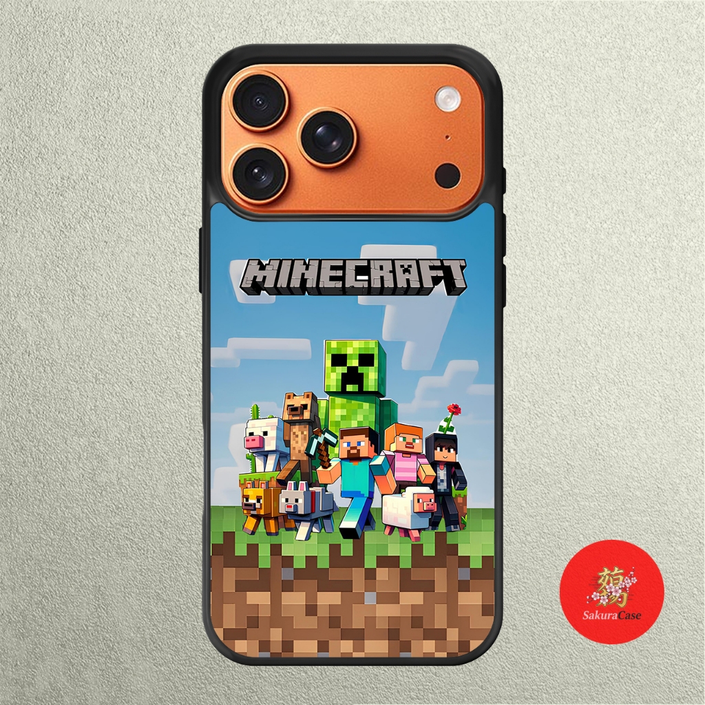 เคส IPhone 17 16 15 14 13 12 11 X XR Xs 8 7 6 5 Plus Pro Max Air Softcase MINECRAFT Sandbox