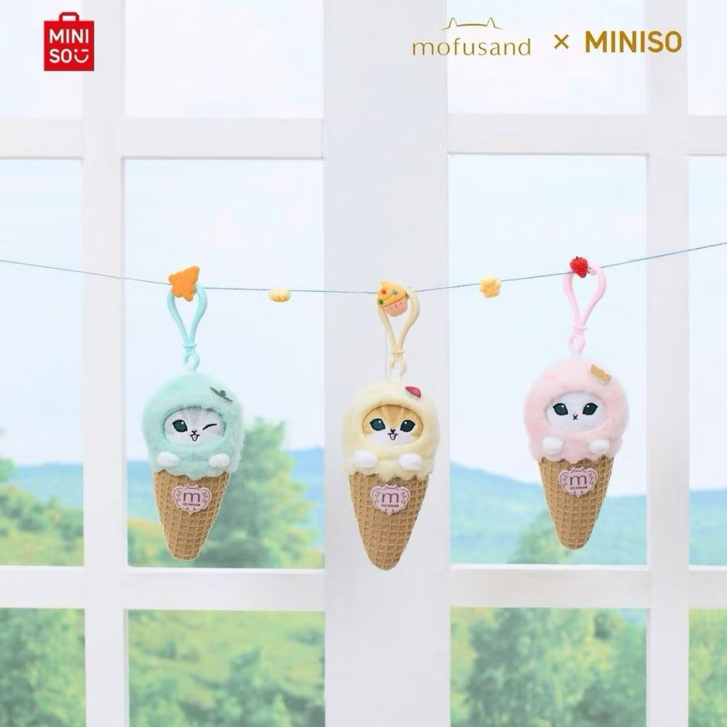 MOFUSAND X MINISO PLUSH BAG CHARM DOLL KEYCHAIN ORIGINAL