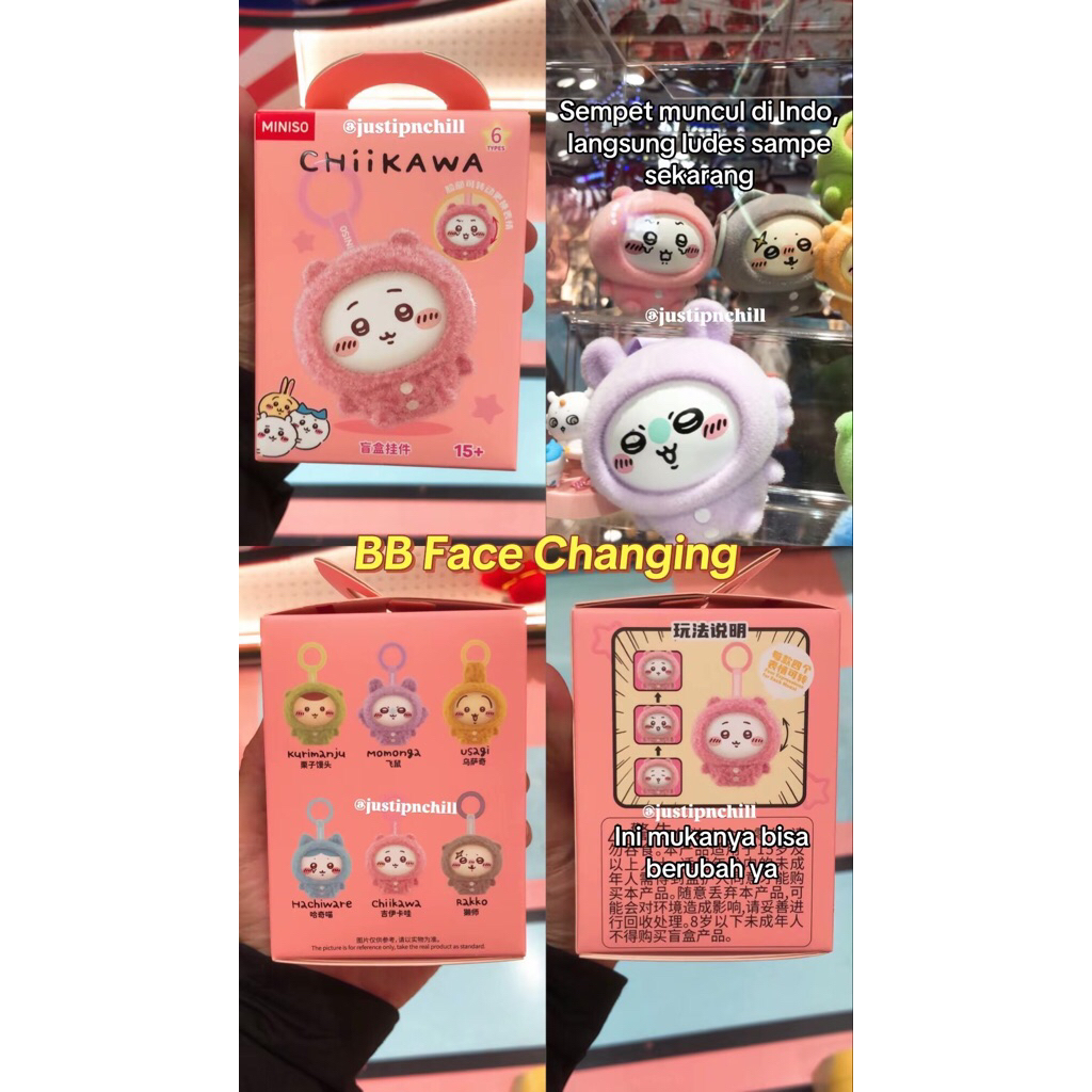 Chikawa Miniso Blindbox Chiikawa Face Swapping Face Changing