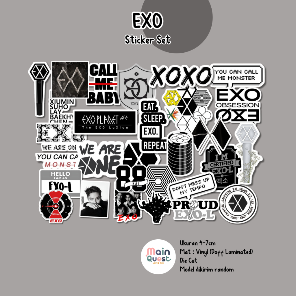 สติ๊กเกอร์ EXO ความงามน่ารัก Tumblr แล็ปท็อป กันน้ํา ไวนิลไดคัท เคป๊อป