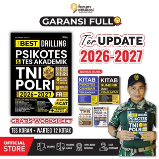 BUKU TNI POLRI 2026-2027 THE BEST DRILLING PSIKOTES & TES AKADEMIK TNI POLRI