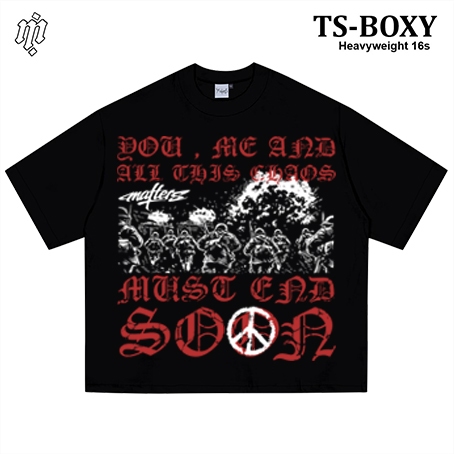 MATTERS เสื้อยืดผู้ชาย Boxy Soon Heavyweight 16s Distro Oversize