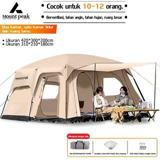 Mountpeak Tenda Camping 8 - 12 Orang 420*300*200 cmPortable Waterproof Camping Tent 4-6 orang/ kebutuhan semalam yang
