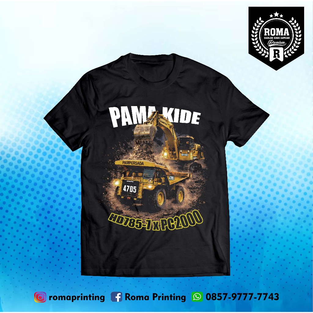 เสื้อยืดการขุดโหลด Komatsu HD785 x PC2000