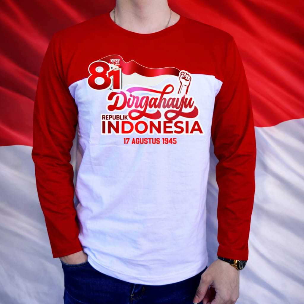 KATUN 28S เสื้อยืดผ้าฝ้าย/TH AUGUST 17 เสื้อยืด 45//DIRGAHAYU/LONG SLEEVE
