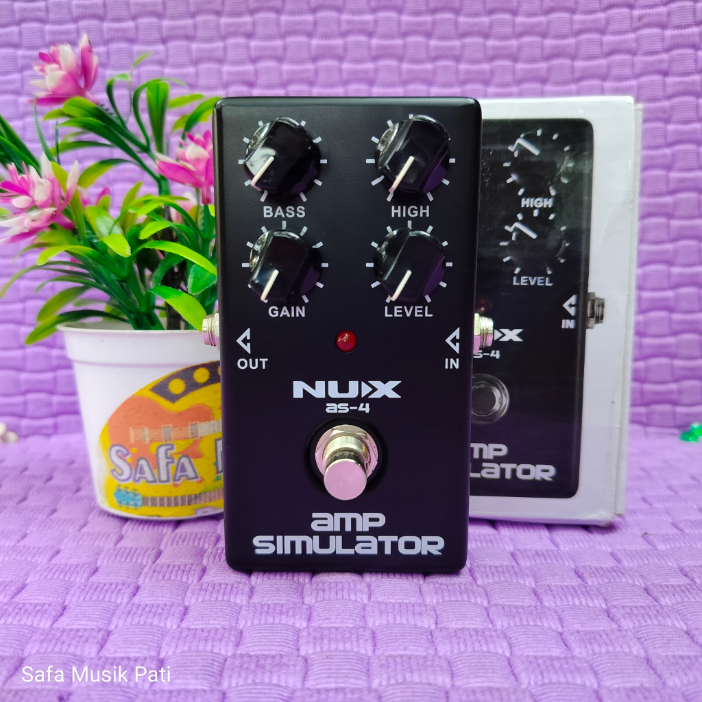 NUX Amp Simulator AS-4 เอฟเฟกต์กีตาร์ธรรมดา Dusubk เรียบ ไม่มีลบ