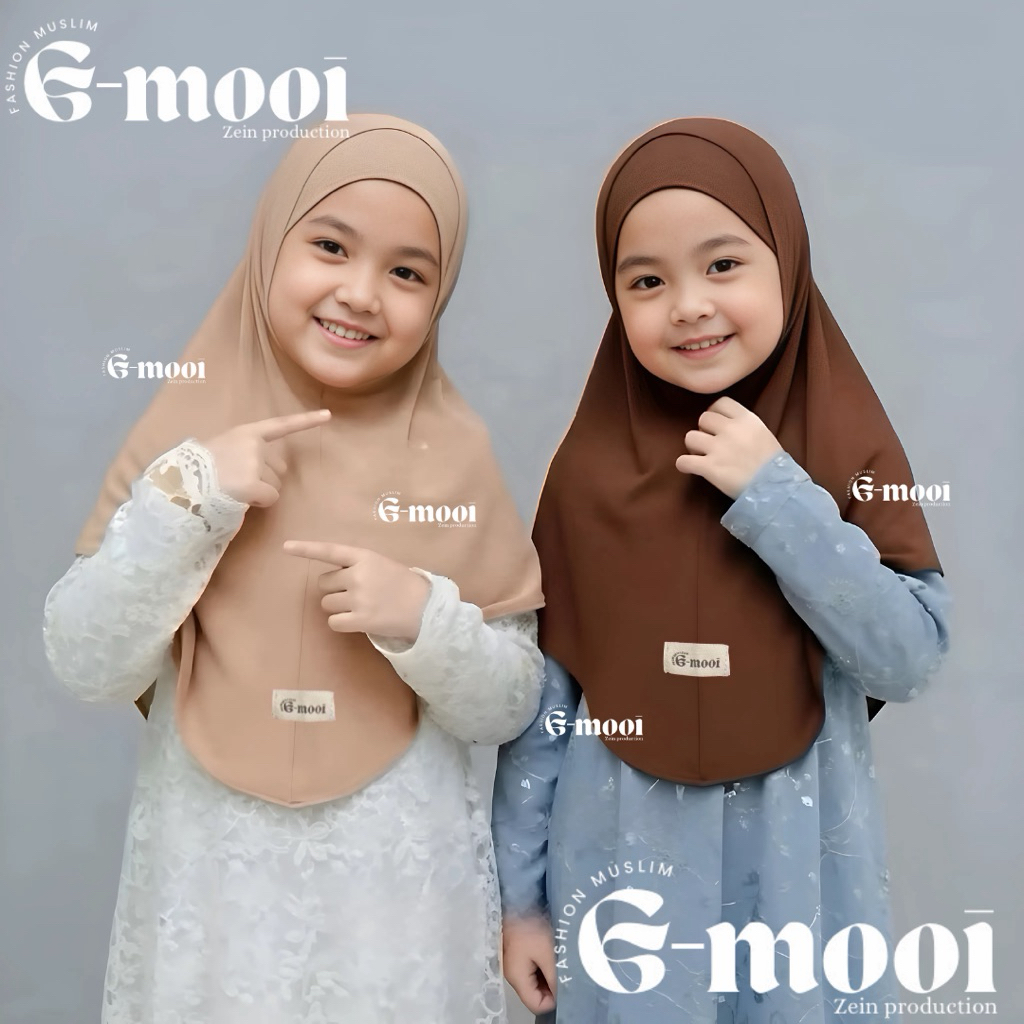 G-MOOI ฮิญาบเด็ก 0-6 เดือน 1-10 ปี ZEEVA CHILDRENS BERGO HIJAB เด็กอนุบาล headscarf เด็กทันที bergo hijab