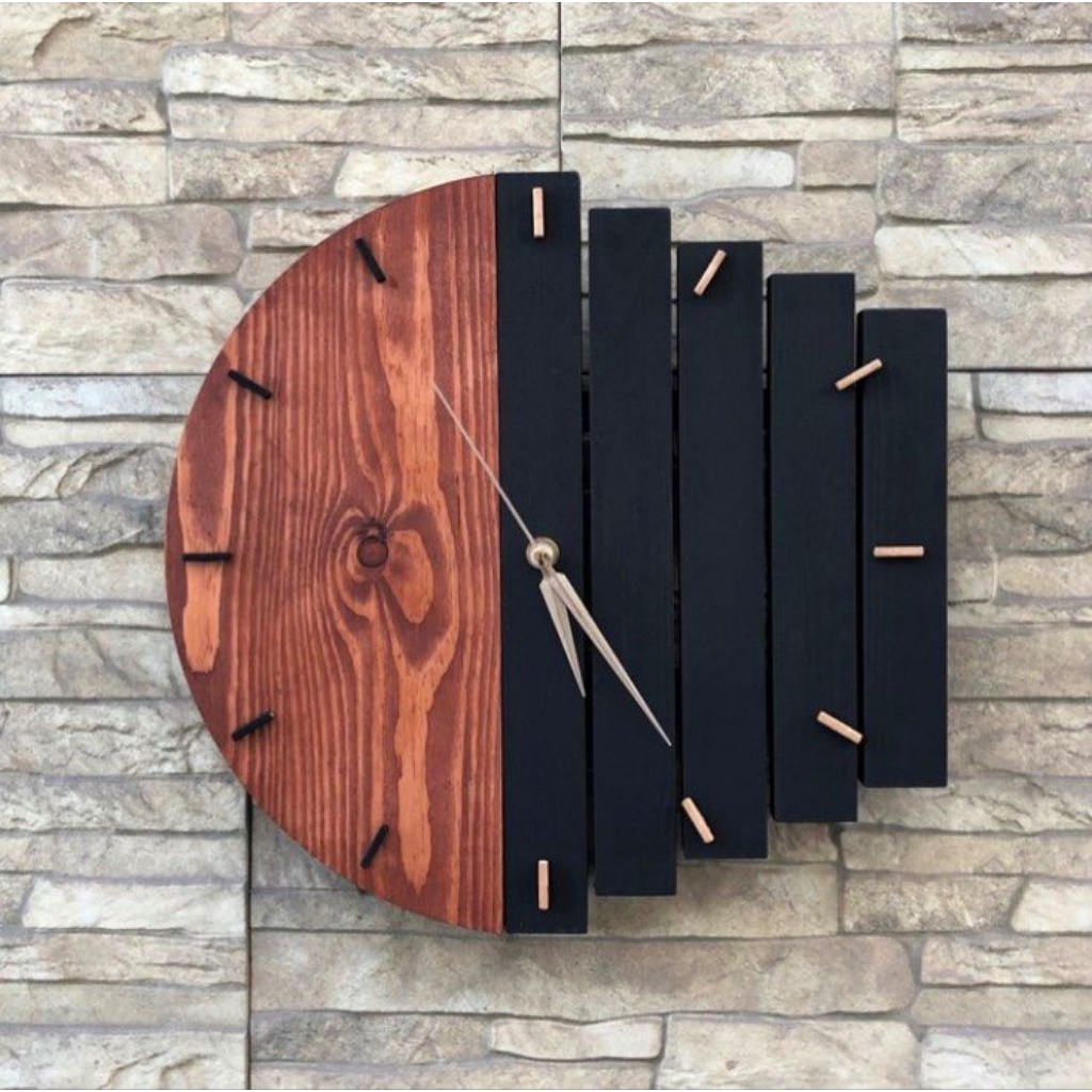 AESTTHETIC WALL CLOCK ARTISTIC WALL CLOCK TEAK WOOD WALL CLOCK