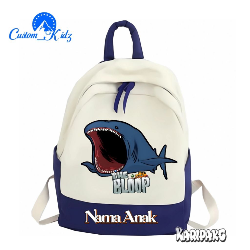 (FREE NAME) THE BLOOP CHILDRENS SCHOOL BACKPACK