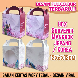 Box souvenir mangkok korea mangkok jepang 12x6x12 cm tebal fullcolour