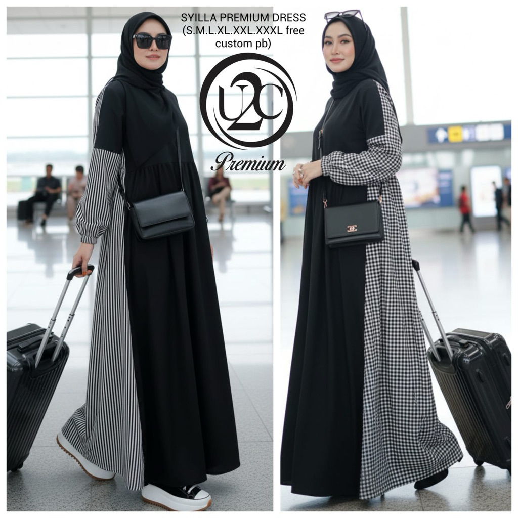 SYILLA PREMIUM DRESS By BUTIK U2C PREMIUM DRESS BY BUTIK U2C LUXURY DAILY SYARI DRESS SYARI GAMIS LU