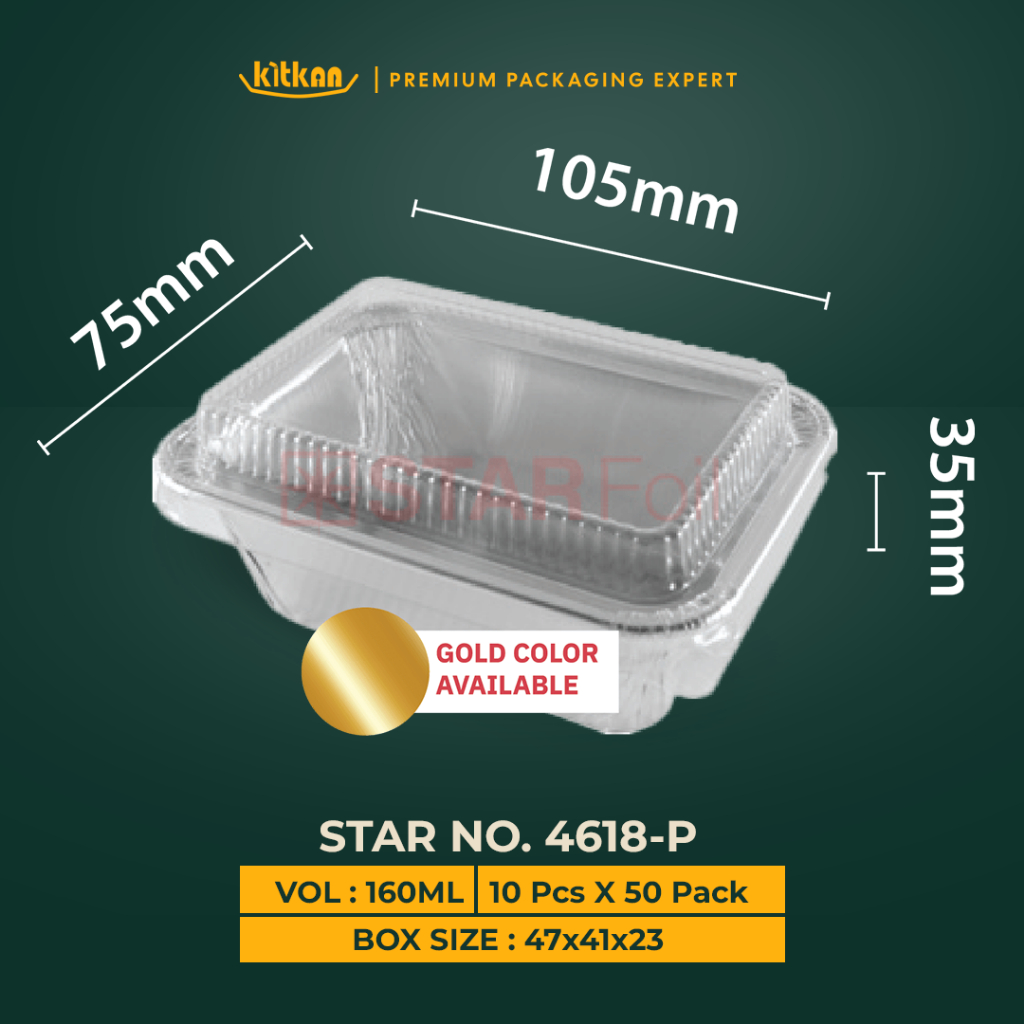 ( PREMIUM ) RECTORANGLE ALUMINIUM FOIL CONTAINER 4618-P