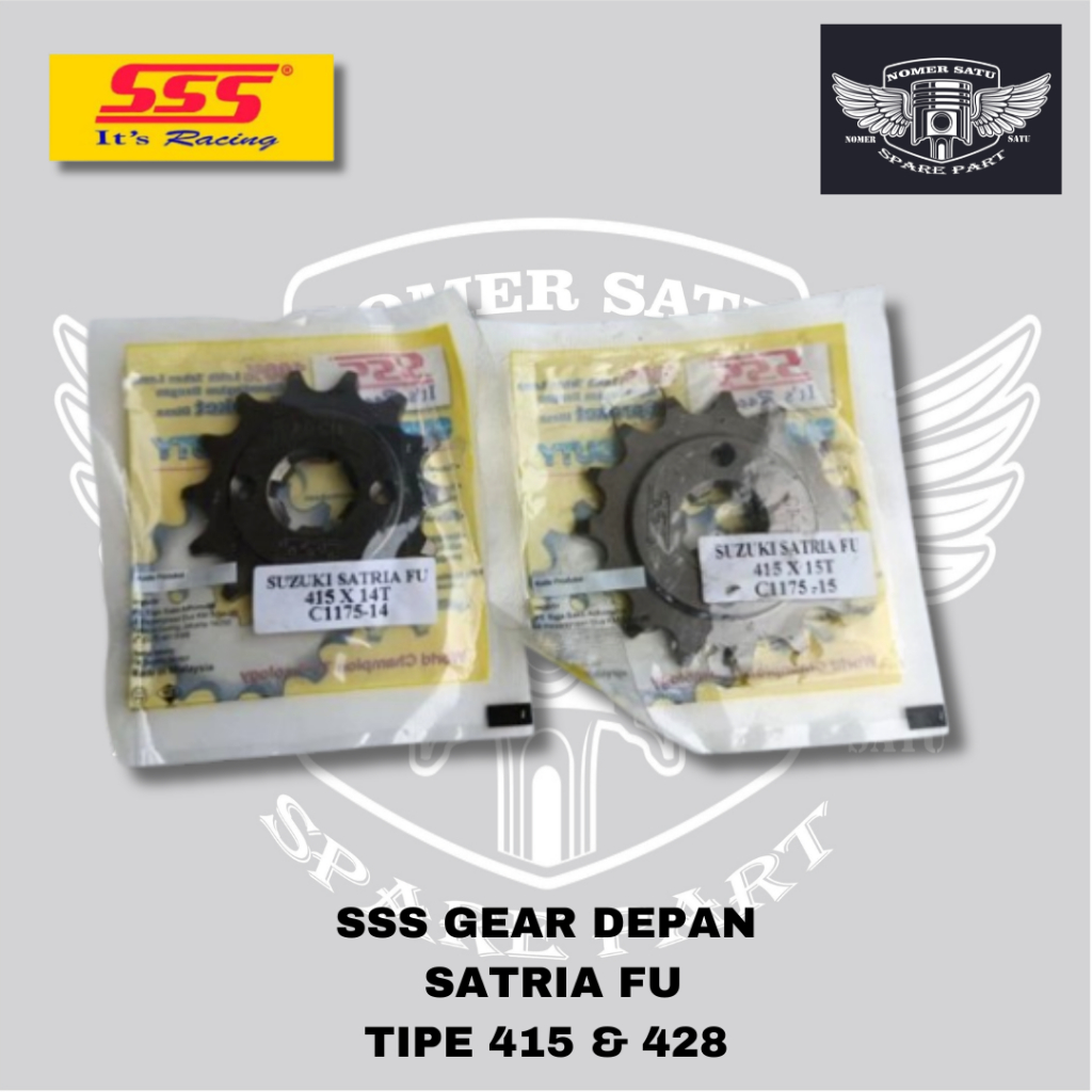 SSS RACING FRONT GEAR SATRIA FU OLD FU ใหม่ SAT FU ใหม่ BARONG TYPE 415 428 ต้นฉบับ 100%