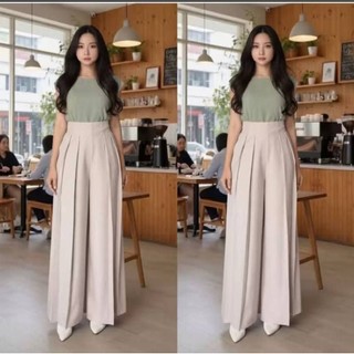 Lavie Pants - Cullote Palazzo Highwaist CelanaPanjang Wanita Celana Kantor Formal Casual
Trendy Kulot Flowy