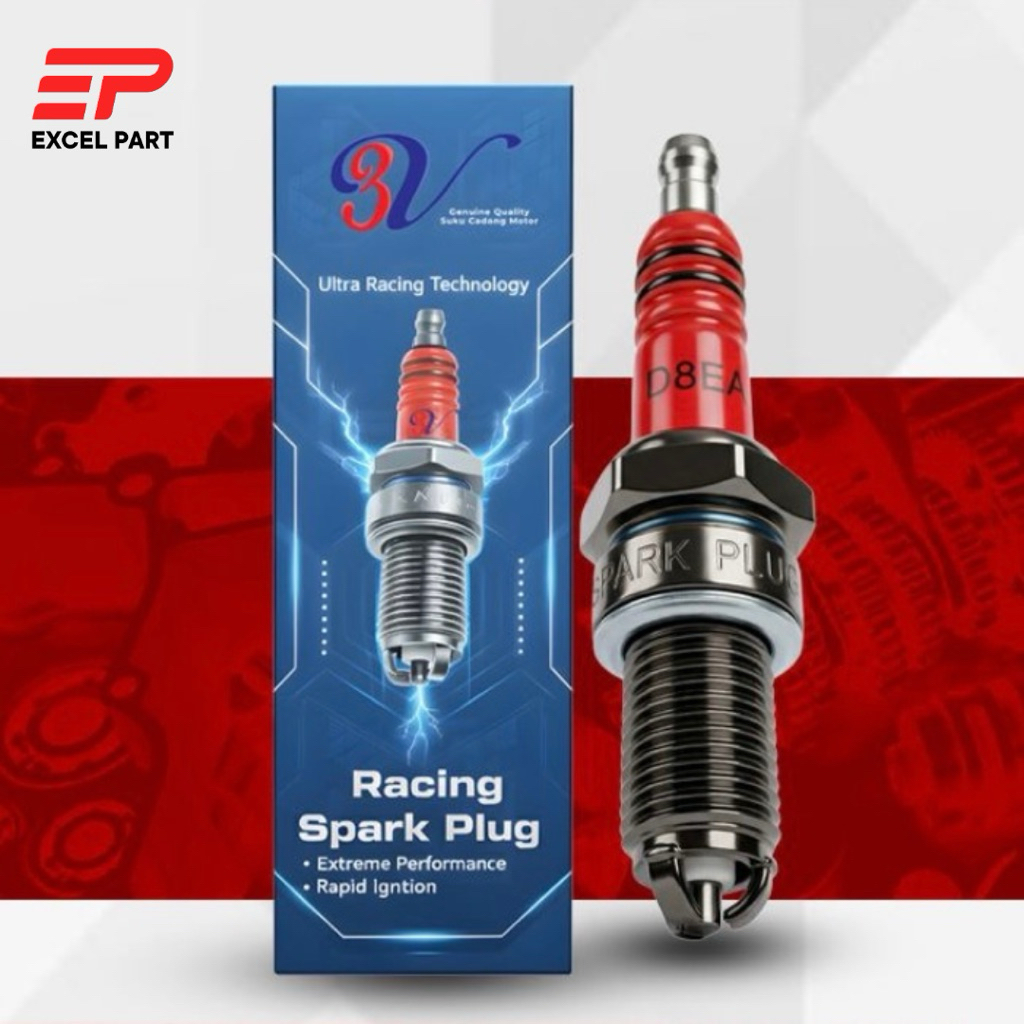 [หัวเทียน] D8EA หัวเทียน 3-Prong Racing - Vixion, Scorpio 225, Byson, Tiger, Thunder 125, GSX 150, K