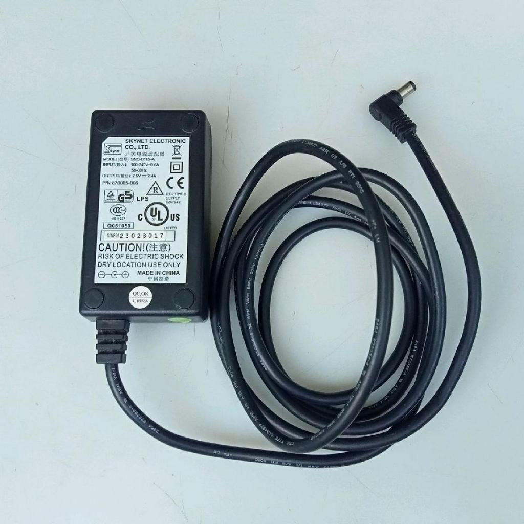 SkyNet SNC-D182-A ITE อะแดปเตอร์จ่ายไฟ 7.5V 2.4A แจ็ค 5.5 มม.