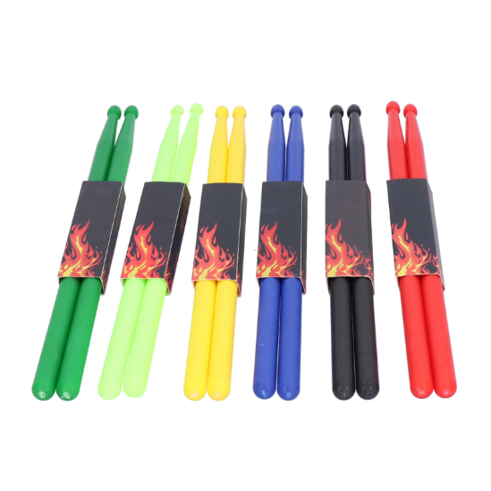 2 ชิ้น Glow In The Dark Drum Sticks อุปกรณ์กลองเครื่องดนตรีกลอง Sticks ขนาด 5A กลอง Sticks