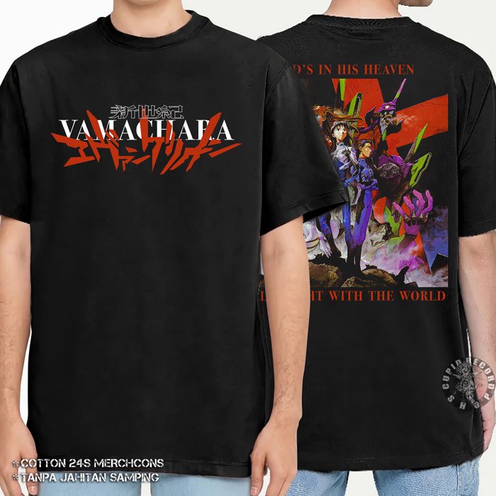 เสื้อยืดวง Vamachara Rock Metalcore hardcore Bootleg เสื้อยืด Unisex - Neon Genesis Evangelion