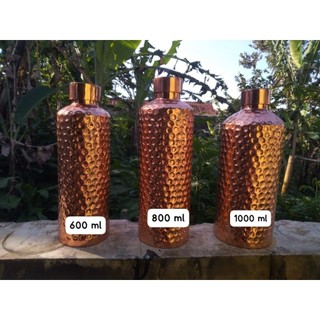 Pure Copper Bottle / Botol Tembaga Murni 100% Asli Tumang Boyolali - Tempat Minum Seni Ketok