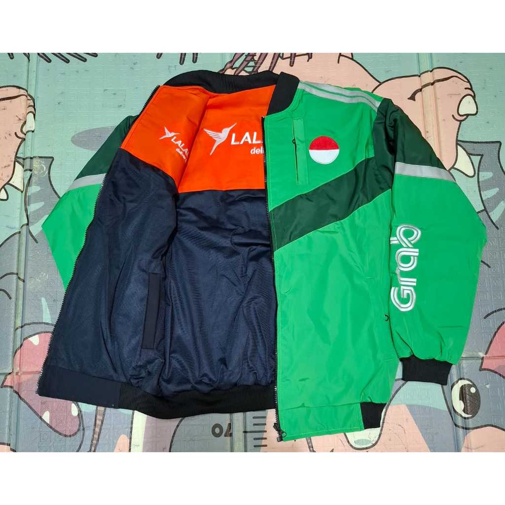 ต้นฉบับ GRAB JUKER LALAMOVE HALF BLACK COOL EMBROIDERED POCKET AVAILABLE 6