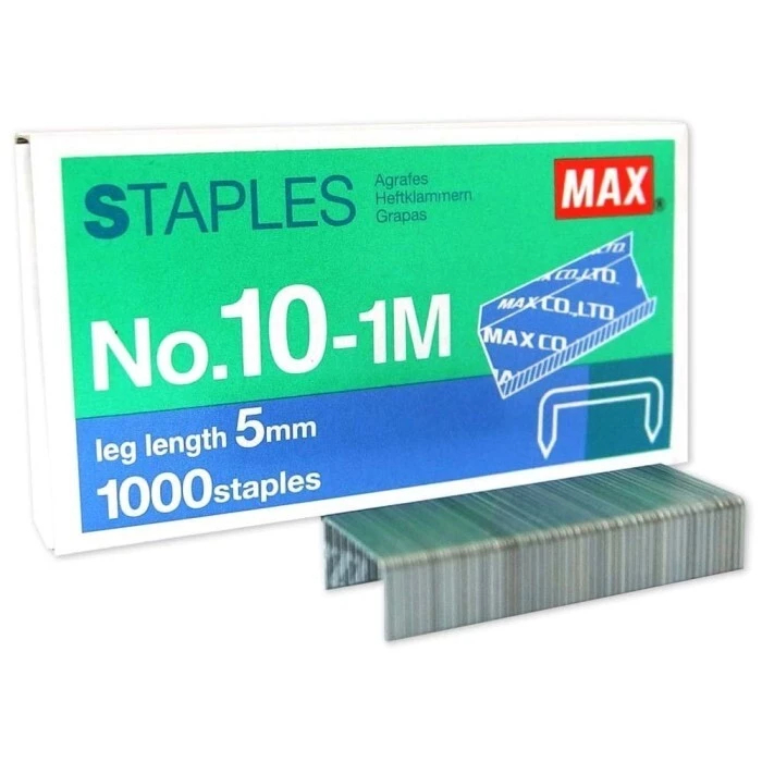 ลวดเย็บกระดาษ Max NO.10-1M เนื้อหาเติมเครื่องเย็บกระดาษ Max