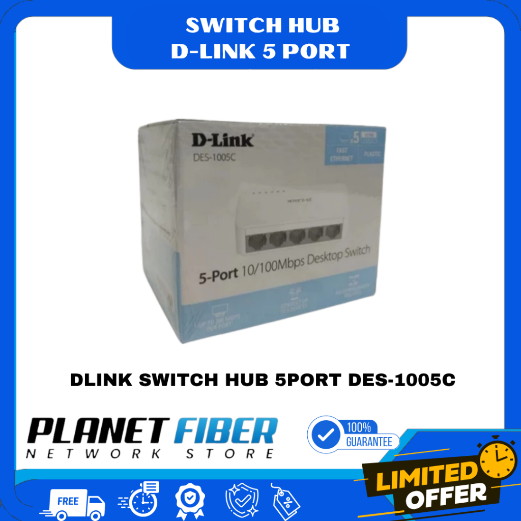 DLINK SWITCH HUB 5PORT DES-1005C