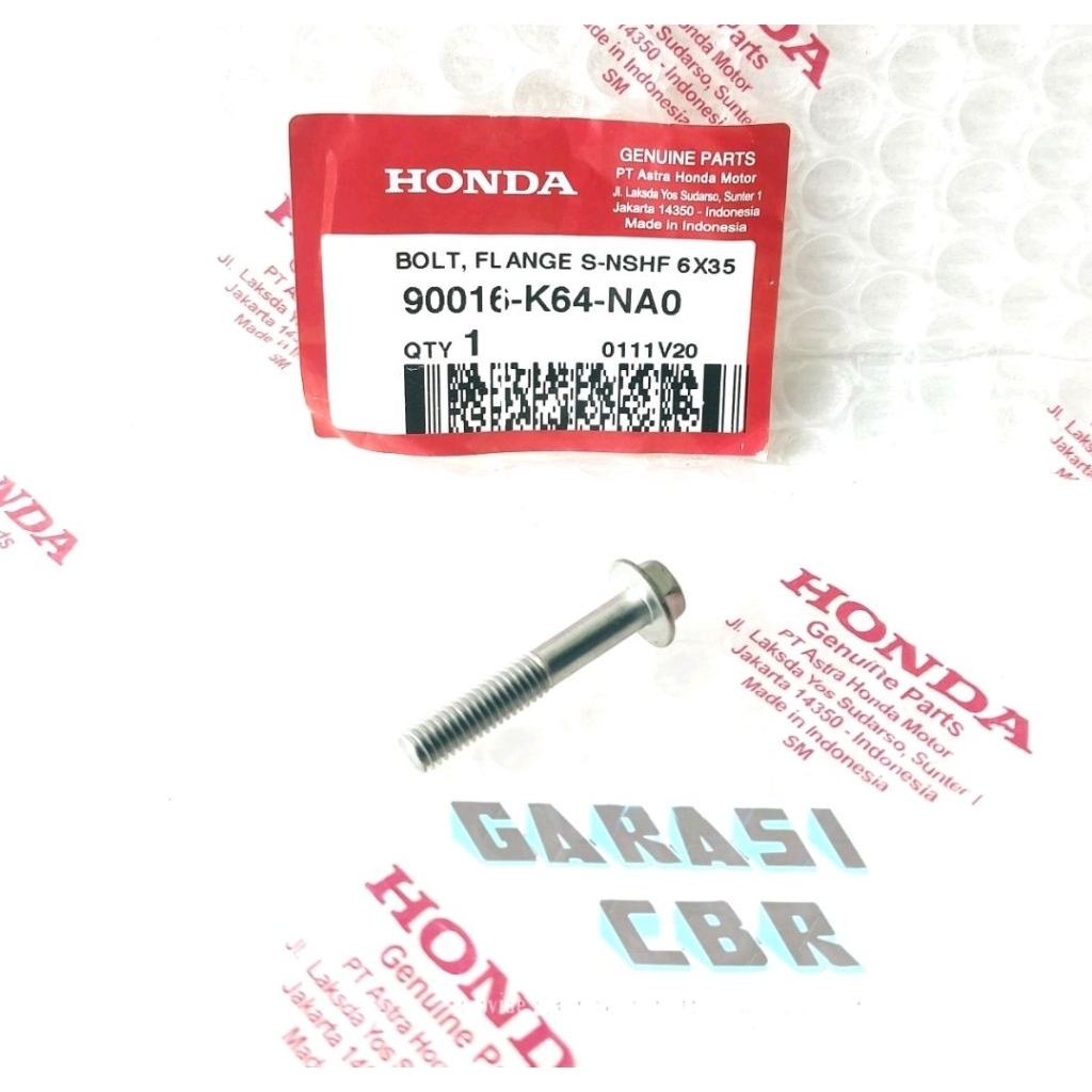 90016K64NA0 - สลักเกลียวหน้าแปลน S-NSHF 6X35 CBR 250RR K64J