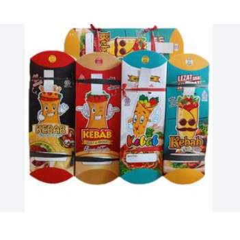 บรรจุภัณฑ์: KEBAB BOX KEBAB POUCH COTENTS 50PCS KEBAB BOX SNACK WRAP POUCH KEBAB BAG KEBAB กระเป๋ากร