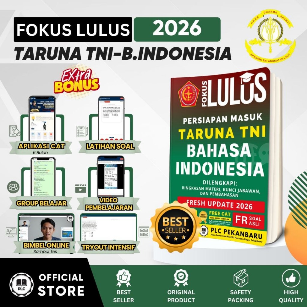 TNI 2026 หนังสือทดสอบภาษาอินโดนีเซีย วัสดุและธนาคารคําถาม + การสนทนา PLC